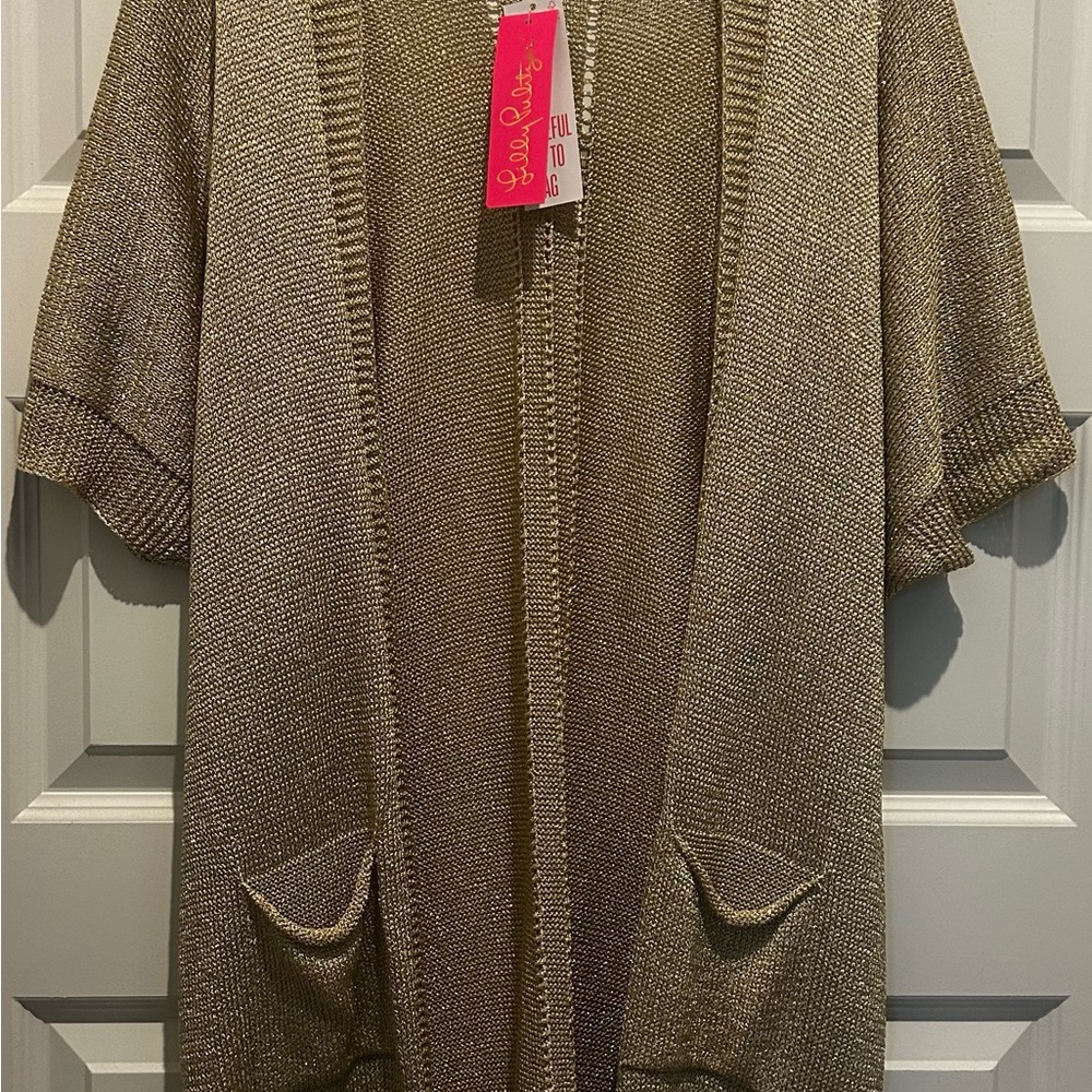 Lilly Pulitzer Gold Knit Cardigan